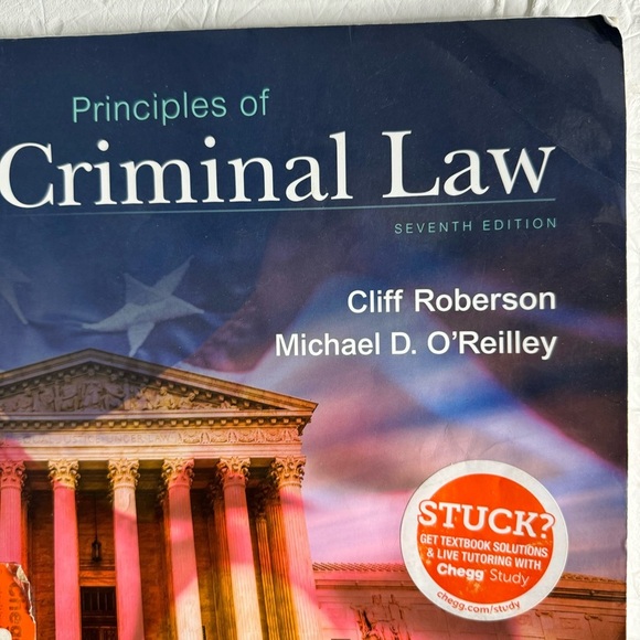 Principles of Criminal Law, 7th edition
Published by Pearson, Roberson O'Reilley - Picture 2 of 8